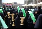 دسته عزای خادمان حرم حضرت معصومه(س) در سوگ امام جواد(ع)