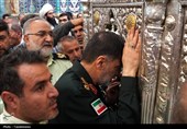 تشرف سردار رادان به زیارت حرم حضرت معصومه(س)+ عکس