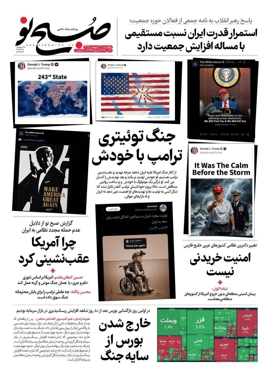 روزنامه کیهان , روزنامه خراسان , روزنامه فرهیختگان , روزنامه وطن امروز , روزنامه جوان , روزنامه همشهری , روزنامه جام جم , روزنامه اینترنتی صدای ایران , 