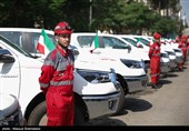 آیین الحاق ناوگان موتوری و خودرویی امداد و نجات به هلال‌احمر