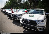 آیین الحاق ناوگان موتوری و خودرویی امداد و نجات به هلال‌احمر