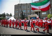 آیین الحاق ناوگان موتوری و خودرویی امداد و نجات به هلال‌احمر