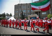 آیین الحاق ناوگان موتوری و خودرویی امداد و نجات به هلال‌احمر