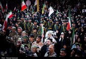 گوشه‌ای از شکوه حضور مردم ولایی و شهیدپرور اردبیل در میدان بیعت