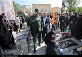 مراسم غبارروبی مزار شهدا - همدان