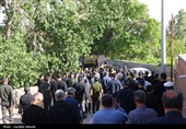 تشییع پیکر تعزیه‌خوان امام حسین(ع) در روستای تیکدر