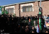 تشییع پیکر تعزیه‌خوان امام حسین(ع) در روستای تیکدر