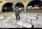 مراسم غبارروبی مزار شهدا - قشم