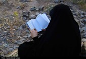 زمزمه‌های عاشقانه دعای عرفه در جوار مزار حاج قاسم