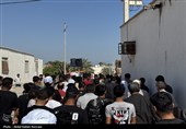 تشییع پیکر شهید صیاد زید ماهیگیر لارکی در  جزیره لارک