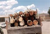 حمله قاچاقچی چوب به خودرو  یگان حفاظت آران و بیدگل/توقف خودرو قاچاقی