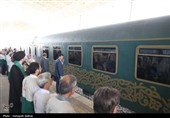 بدرقه نخستین قطار مسافری اردبیل ـ مشهد با حضور مسؤولان استانی و ملی