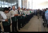 بدرقه نخستین قطار مسافری اردبیل ـ مشهد با حضور مسؤولان استانی و ملی