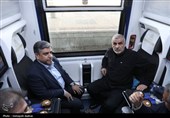 بدرقه نخستین قطار مسافری اردبیل ـ مشهد با حضور مسؤولان استانی و ملی