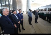 بدرقه نخستین قطار مسافری اردبیل ـ مشهد با حضور مسؤولان استانی و ملی
