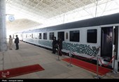 بدرقه نخستین قطار مسافری اردبیل ـ مشهد با حضور مسؤولان استانی و ملی