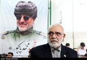 سید مرتضی بختیاری رئیس کمیته امداد امام خمینی( ره ) در مراسم بزرگداشت سپهبد شهید محمد پاکپور