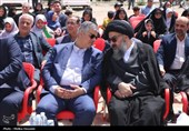 آیین خشت‌گذاری مدرسه 9 کلاسه امام خمینی(ره) شهرستان خمین