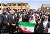 آیین خشت‌گذاری مدرسه 9 کلاسه امام خمینی(ره) شهرستان خمین