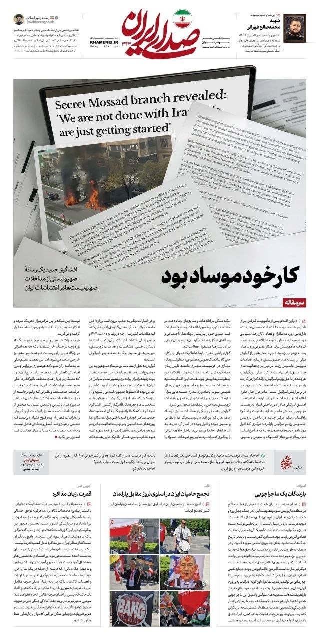 روزنامه وطن امروز , روزنامه کیهان , روزنامه خراسان , روزنامه جوان , روزنامه همشهری , روزنامه جام جم , روزنامه فرهیختگان , روزنامه اینترنتی صدای ایران , 
