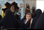 وداع با پیکر دو شهید بسیجی در حرم حضرت معصومه(س)