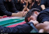 وداع با پیکر دو شهید بسیجی در حرم حضرت معصومه(س)