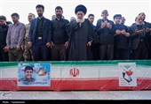 وداع با پیکر دو شهید بسیجی در حرم حضرت معصومه(س)