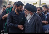 وداع با پیکر دو شهید بسیجی در حرم حضرت معصومه(س)