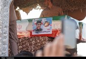 وداع با پیکر دو شهید بسیجی در حرم حضرت معصومه(س)
