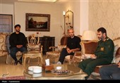 دیدار فرمانده سپاه انصارالمهدی با خانواده شهدا