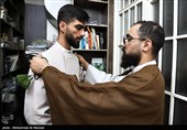 مراسم عمامه‌گذاری جمعی از طلاب در قم همزمان با عید غدیر
