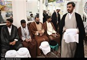 مراسم عمامه‌گذاری جمعی از طلاب در قم همزمان با عید غدیر