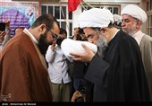 مراسم عمامه‌گذاری جمعی از طلاب در قم همزمان با عید غدیر