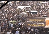 مراسم تشییع پیکر آیت الله العظمی فیاض در کاظمین