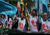طنین «لبیک یا خامنه‌ای» در راهپیمایی باشکوه 15 خرداد ورامین