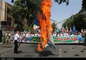 طنین «لبیک یا خامنه‌ای» در راهپیمایی باشکوه 15 خرداد ورامین