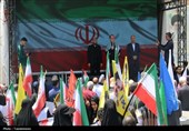 طنین «لبیک یا خامنه‌ای» در راهپیمایی باشکوه 15 خرداد ورامین