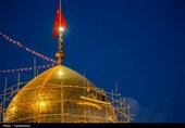 آیین طلاکاری گنبد حسینیه اعظم زنجان
