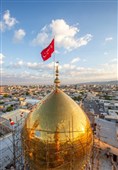 آیین طلاکاری گنبد حسینیه اعظم زنجان