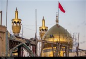 آیین طلاکاری گنبد حسینیه اعظم زنجان