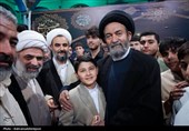 حضور آیت‌الله سید حسن عاملی در جمع طلاب حوزه علمیه پارس‌آباد