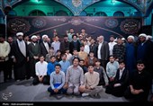 حضور آیت‌الله سید حسن عاملی در جمع طلاب حوزه علمیه پارس‌آباد
