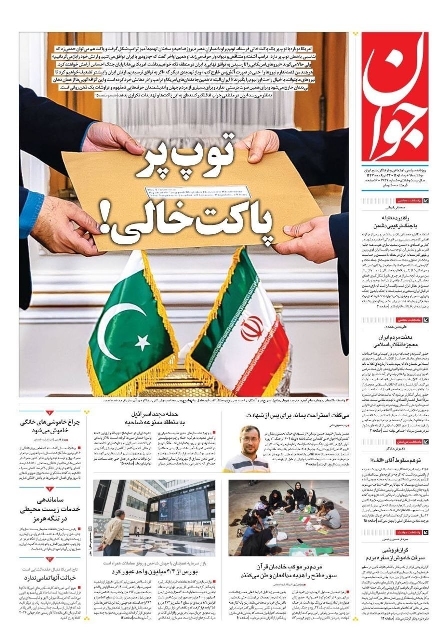 روزنامه وطن امروز , روزنامه کیهان , روزنامه جوان , روزنامه همشهری , روزنامه جام جم , روزنامه فرهیختگان , 