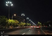نورافشانی قبله تهران در محور شهید رجایی شهرری / نصب 300 پایه چراغ