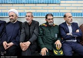  سردار حسین معروفی معاون فرهنگی، اجتماعی و رسانه سپاه پاسداران انقلاب اسلامی و حجت‌الاسلام گواهی نماینده ولی فقیه در قرارگاه مرکزی خاتم الانبیا