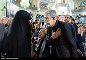 غلامعلی حدادعادل  در مراسم نخستین سالگرد شهادت سردار سپهبد شهید حاج حسین سلامی در آستان مقدس آستان مقدس حضرت عبدالعظیم حسنی(ع)