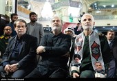از راست : سردار فرجی، معاون هماهنگ‌کننده نماینده ولی فقیه در سپاه، ابوالفضل عزیری، عضو کمیسیون امنیت ملی و سیاست خارجی مجلس، در حاشیه مراسم نخستین سالگرد شهادت سپهبد شهید حاج حسین سلامی