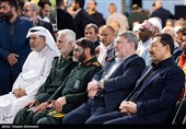 از راست : سید محمد اتابک، الیاس حضرتی، رئیس شورای اطلاع‌رسانی دولت، سردار معروفی، معاون فرهنگی سپاه و سردار فرجی، معاون هماهنگ‌کننده نماینده ولی فقیه در سپاه  در مراسم نخستین سالگرد شهادت سردار سپهبد شهید حاج حسین سلامی در آستان مقدس حضرت عبدالعظیم الحسنی(ع)