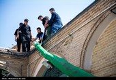 برپایی خیمه عزای محرم در امامزاده موسی مبرقع(ع)