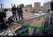 برپایی خیمه عزای محرم در امامزاده موسی مبرقع(ع)